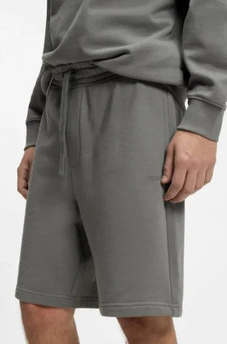 Shorts i bomullsfrotté med logotryck