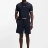 Shorts i bomullsfrotté med logotryck
