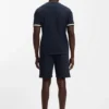 Shorts i bomullsfrotté med logotryck