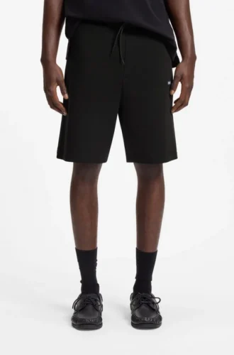 Shorts i bomullsfrotté med logotyp