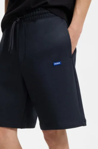 Shorts i bomullsfrotté med logotyp