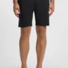 Shorts i bomullsfrotté med logotyp och rand