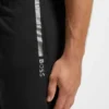 Shorts i bomullsfrotté med logotyp och rand