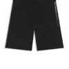 Shorts i bomullsfrotté med logotyp och rand