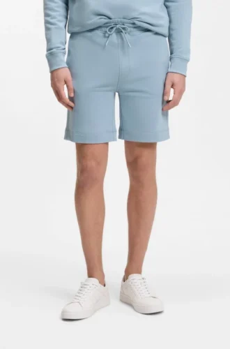 Shorts i bomullsfrotté med logotyp-patch