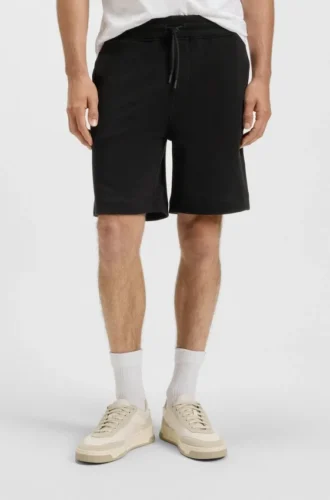Shorts i bomullsfrotté med logotyp-patch