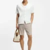 Shorts i linneblandning med modern passform