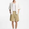 Shorts i merceriserad bomullscanvas Shorts i merceriserad bomullscanvas