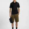 Shorts i normal passform i merceriserad stretchbomull Shorts i normal passform i merceriserad stretchbomull