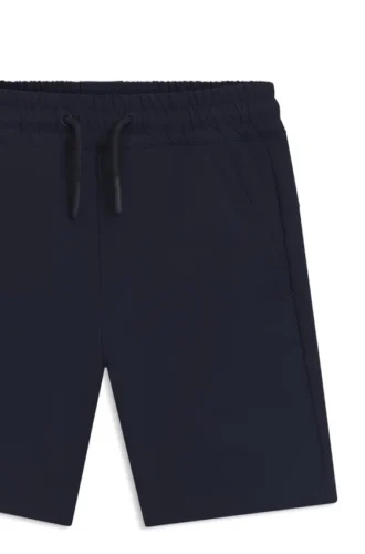 Shorts i skrynklig stretchfleece