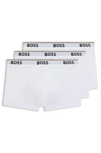 Shorts i stretchbomull med upprepade logotyper