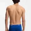 Shorts i stretchbomull med upprepade logotyper