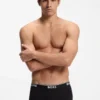 Shorts i stretchbomull med upprepade logotyper