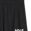 Shorts i stretchjersey med kontrasterande logotyp