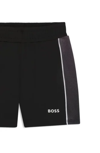 Shorts i stretchjersey med logotryck