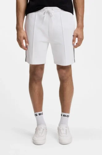 Shorts med kantband i bomullsblandning