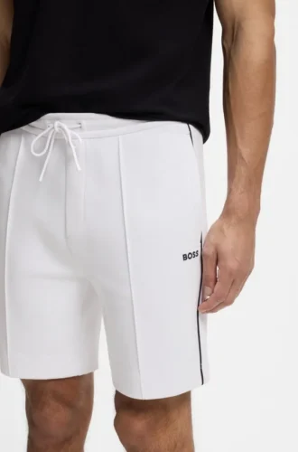 Shorts med kantband i bomullsblandning