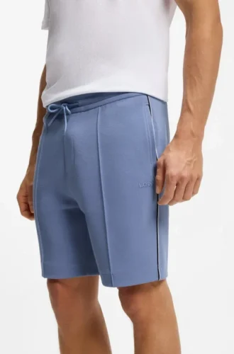 Shorts med kantband i bomullsblandning