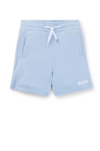 Shorts med logotryck i bomullsblandning