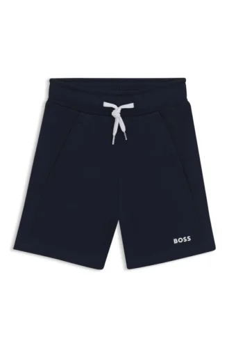 Shorts med logotryck i bomullsblandning