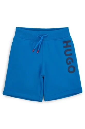 Shorts med logotryck i bomullsblandning