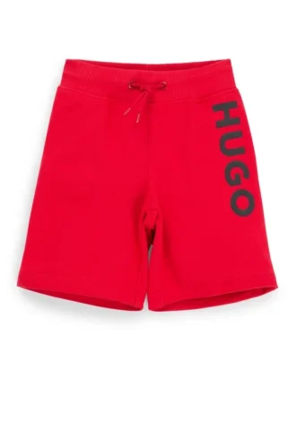 Shorts med logotryck i bomullsblandning