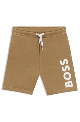 Shorts med logotryck i bomullsblandning