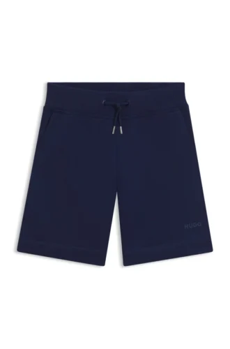 Shorts med logotryck i bomullsblandning