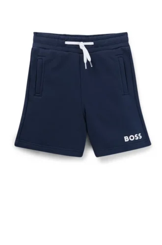 Shorts med logotryck i bomullsblandning
