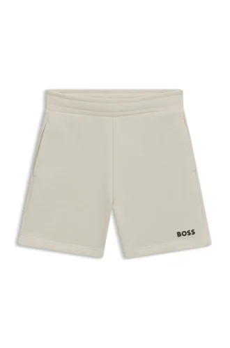 Shorts med logotryck i bomullsblandning