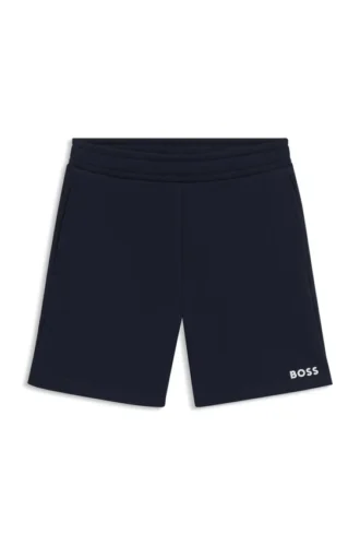 Shorts med logotryck i bomullsblandning