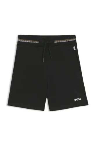 Shorts med logotryck i bomullsblandning