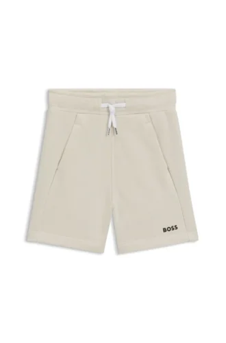 Shorts med logotryck i bomullsblandning