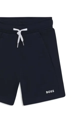 Shorts med logotryck i bomullsblandning
