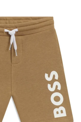 Shorts med logotryck i bomullsblandning