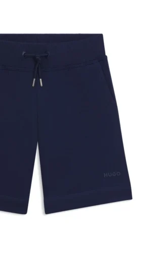 Shorts med logotryck i bomullsblandning