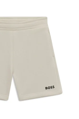 Shorts med logotryck i bomullsblandning