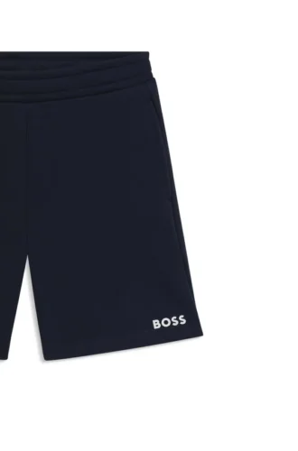 Shorts med logotryck i bomullsblandning