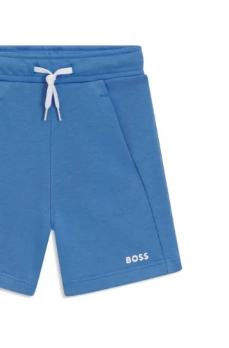 Shorts med logotryck i bomullsblandning