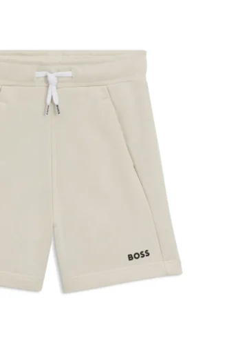 Shorts med logotryck i bomullsblandning