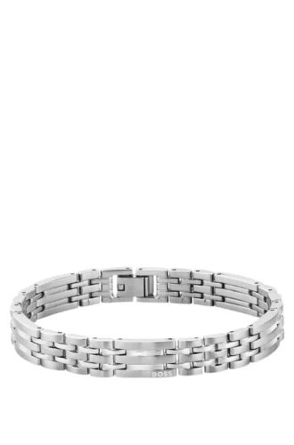 Silverfärgat armband med flerskeddesign