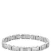 Silverfärgat armband med H-länkar och logolås