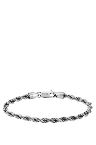 Silverfärgat armband med kedja i repstil