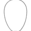 Silverfärgat halsband med flätad kedja Silverfärgat halsband med flätad kedja
