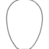Silverfärgat halsband med flätad kedja Silverfärgat halsband med flätad kedja