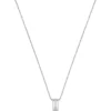 Silverfärgat halsband med hänge med ränder Silverfärgat halsband med hänge med ränder