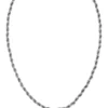 Silverfärgat halsband med kedja i repstil Silverfärgat halsband med kedja i repstil