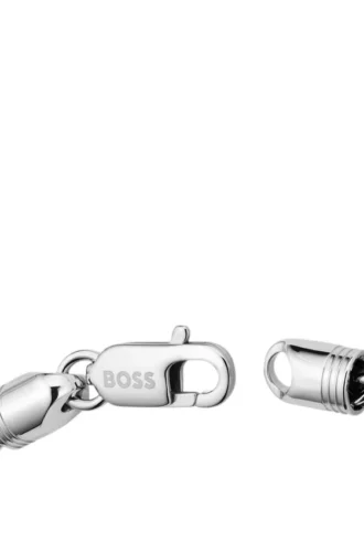 Silverfärgat halsband med kedja i repstil