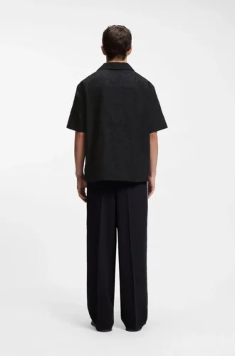 Skjorta i oversize-passform i bomull med broderie anglaise