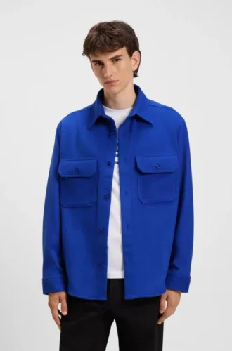 Skjorta i oversized-passform i borstad flanell